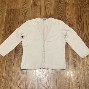 Ann Taylor Silk Cashmere Blend V-Neck Cardigan Sweater